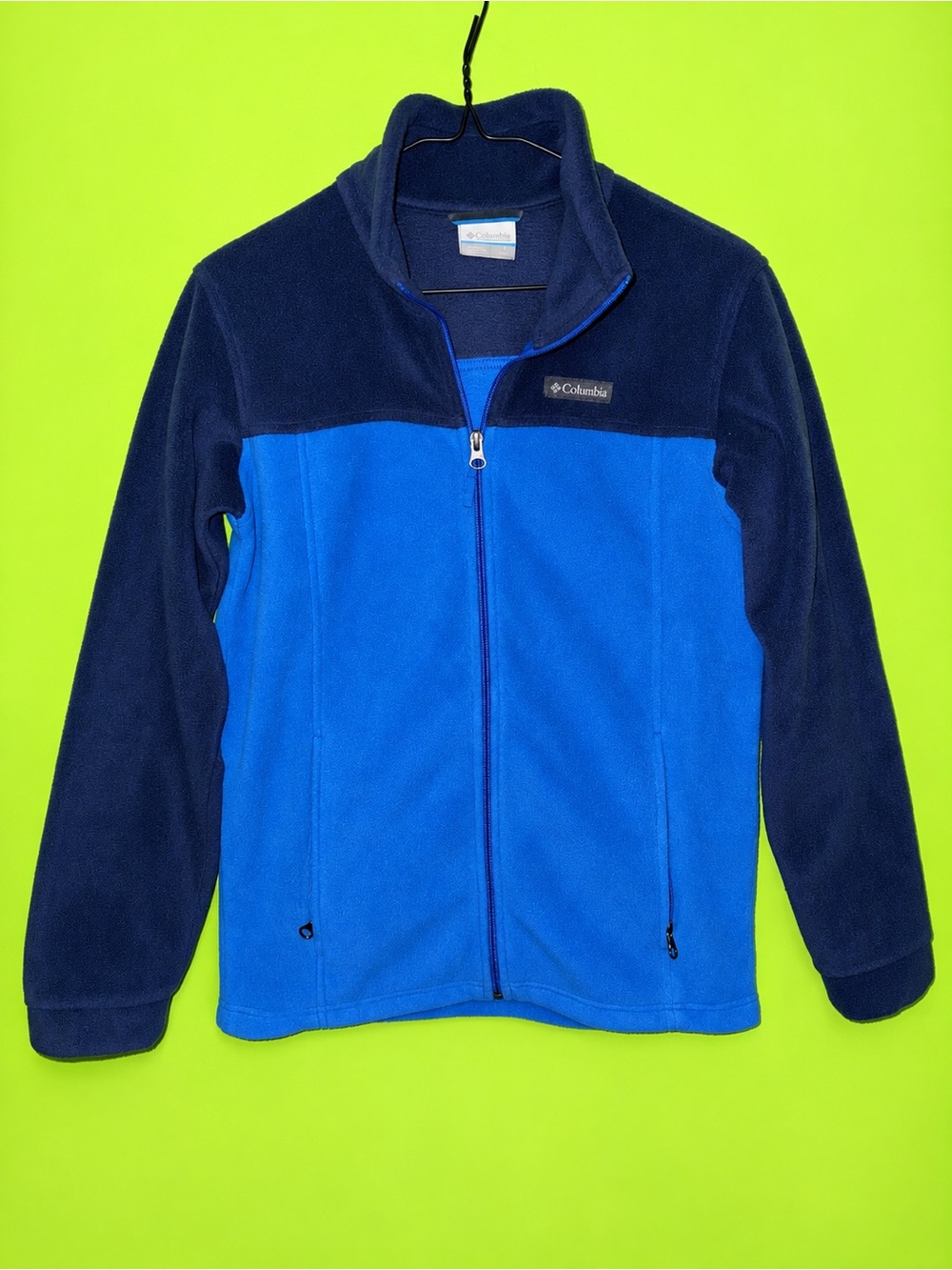 Columbia Boys Steens Mountain II Fleece Jacket Blue Navy | Size Large 14/16